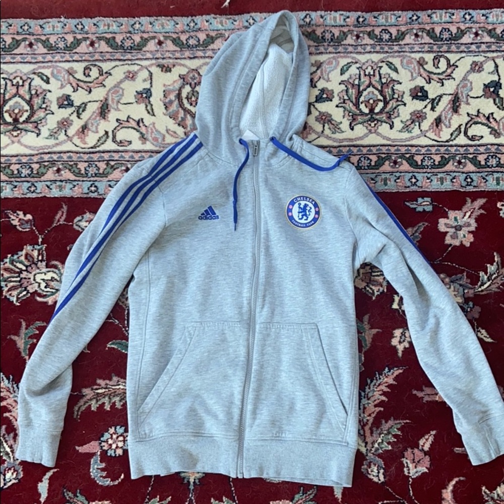 Adidas Chelsea FC Zip Hoodie Sweatshirt